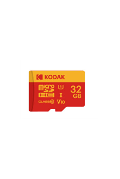 Kodak 32GB Micro SD UHS-I C10 U1 V10 Kart + Adaptör (Sarı)