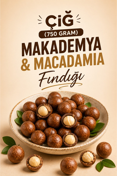YILMAZ ÜLKÜ KURUYEMİŞ ÇİĞ (750 GRAM) Makademya & Macadamia Fındığı | Doğal Ta...