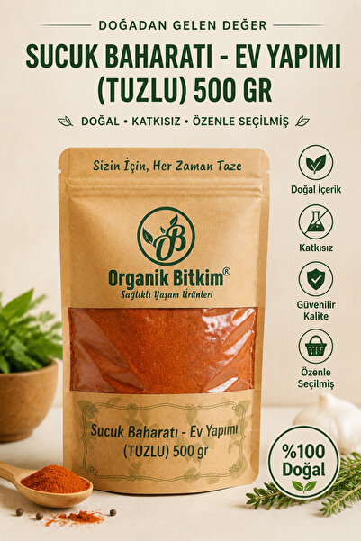 OB Organik Bitkim Sucuk Baharatı - Ev Yapımı (TUZLU) 500 gr