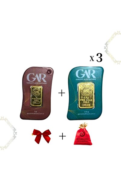 Victoria 3 Adet 2,5 gr + 1 gr 24 Ayar 995 Altın