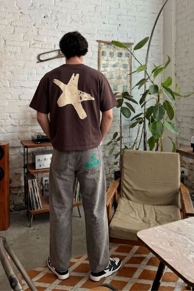 gothamvibes Boxy Star Brown Premium T-Shirt