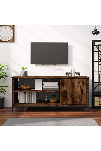 Concept Comodă TV, stejar fumuriu, 100x40x45 cm, lemn prelucrat