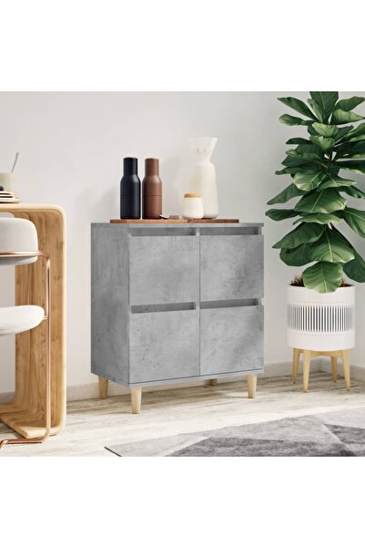 Concept Servantă, gri beton, 60x35x70 cm, lemn prelucrat