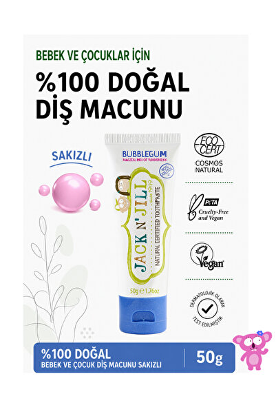 Jack N'Jill Jack N Jill Doğal Sertifikalı Diş Macunu Sakız Aromalı 50g