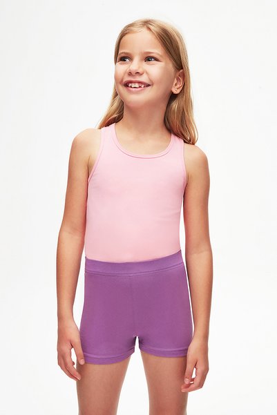 LOVETTI Light Purple Basic Girl's Dance Shorts
