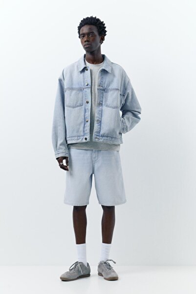 Pull & Bear Baggy denim bermuda