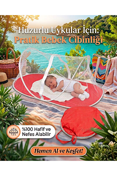 YurtTicaret Bebek Cibinlik. Pratik Taşınabilir. Katlanabilir. Çantalı. 0-6 yaş