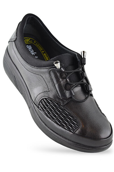 ISPARTALILAR 4204 Full Orthopedic Sole Daily Genuine Leather Women's Shoe Mot...