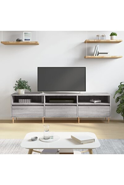 Concept Comodă TV, gri sonoma, 150x30x44,5 cm, lemn prelucrat