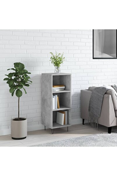Concept Servantă, gri beton, 34,5x32,5x90 cm, lemn prelucrat