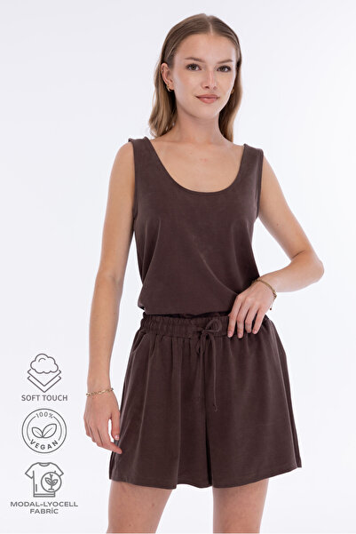 Bled Set Premium din 2 piese din modal – Pantaloni scurți și bluză