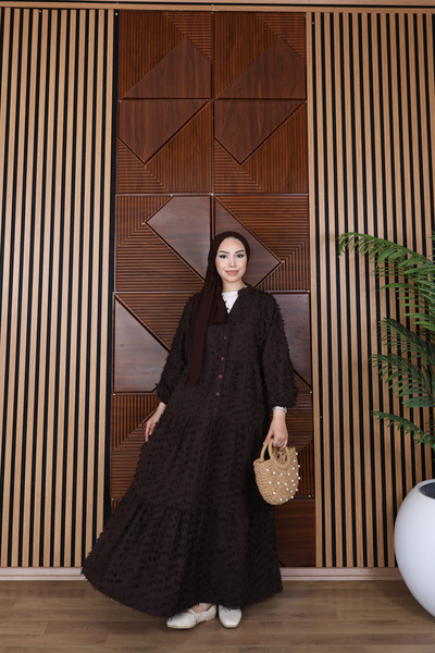 butik hira Φόρεμα Hijab με λεπτομέρεια φούντας