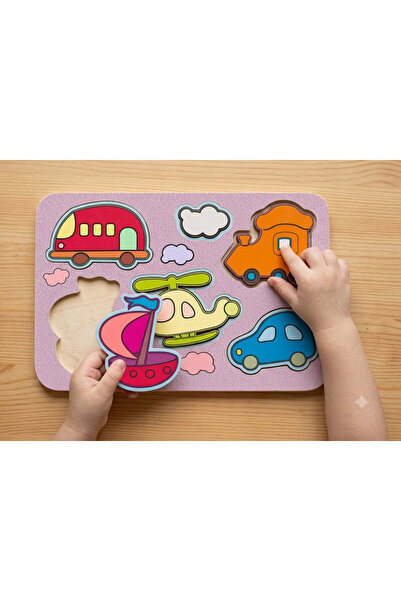 dudugift 6'lı SET Ahşap KARAKTER PUZZLE 6 Farklı Model. Ahşap Kesim 6'lı SET