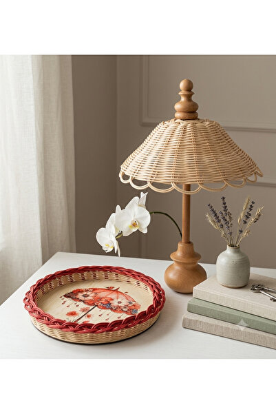 SOFT Rattan bali semsiyesi sunum tepsi