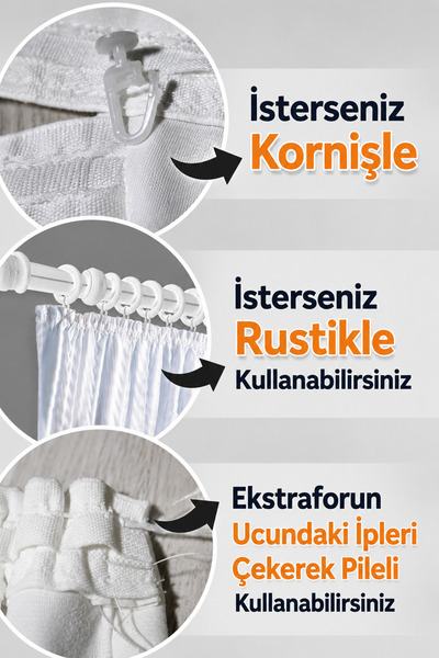 CAPRİCE HALI Sarı Lacivert Yıldızlı Çift Kanatlı Çocuk Odası Fon Perde