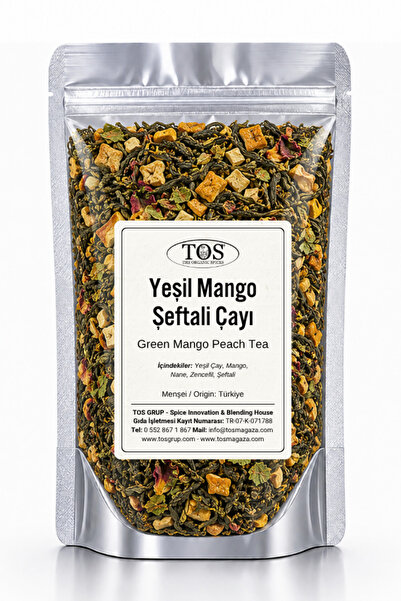 TOS The Organic Spices شاي المانجو الأخضر بالخوخ 40 جرام (1. شاي المانجو الأخ...