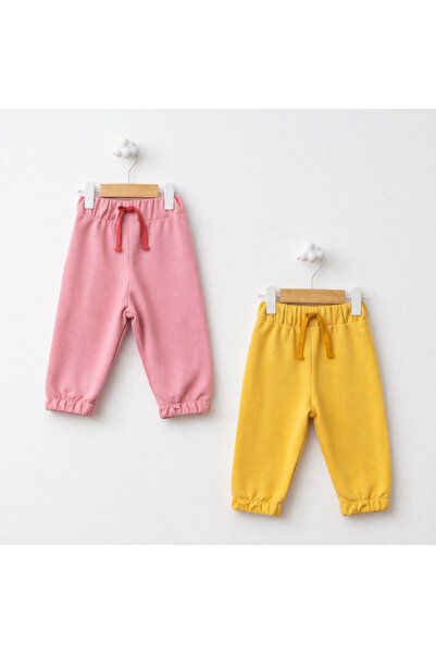 For My Baby طقم بنطلون رياضي قطني للفتيات الصغيرات مكون من قطعتين