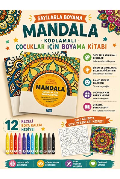 Pembe Yayınevi Sayılarla Boyama Kitabı - Kodlamalı Çocuk Boyama Kitabı