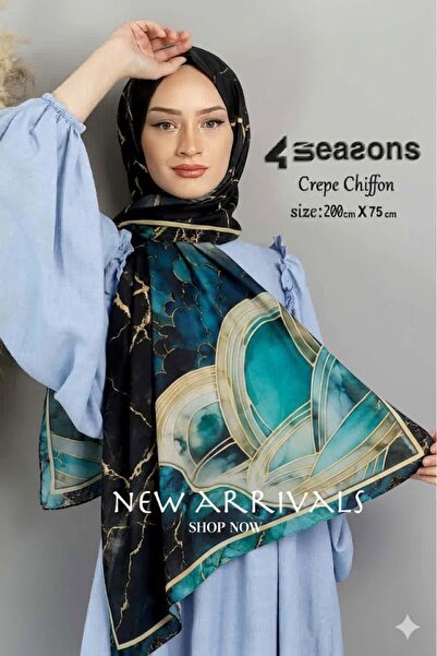 4seasons scarf طرحة كريب شيفون