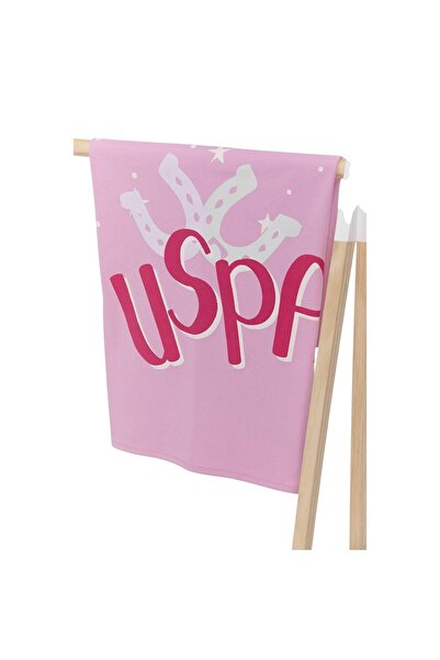 U.S. Polo Assn. Toz Pembe Kız Bebek Battaniye