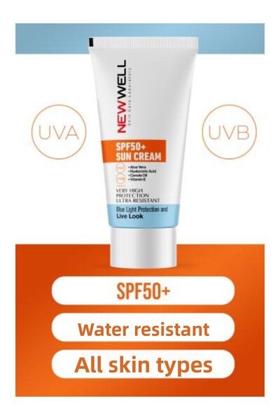 New Well Cremă de protecție solară SPF-50+ cu protecție ridicată