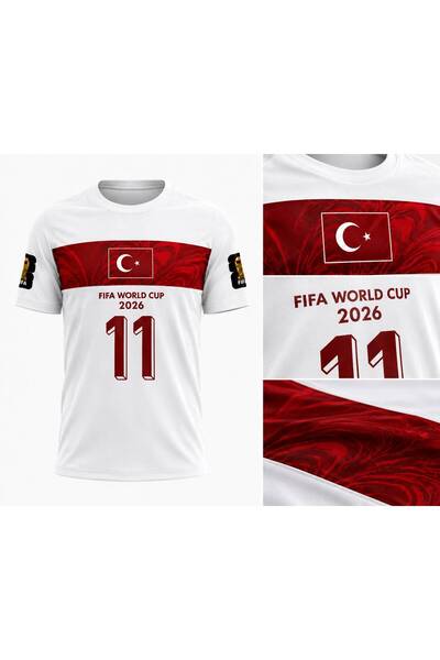 yenteks TÜRKİYE FIFA 2026 KENAN.YILDIZ.YETİŞKİN BEYAZ FORMA UNISEX