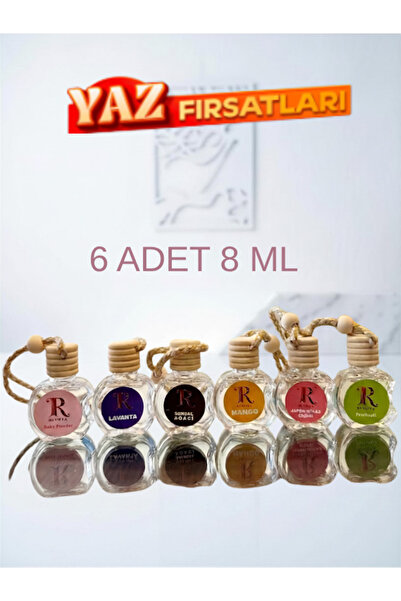 Revilya 8 ml 6’lı Araç Koku & Mini Mekân Seti – Mango Lavanta Kiraz Çiçeği Sa...