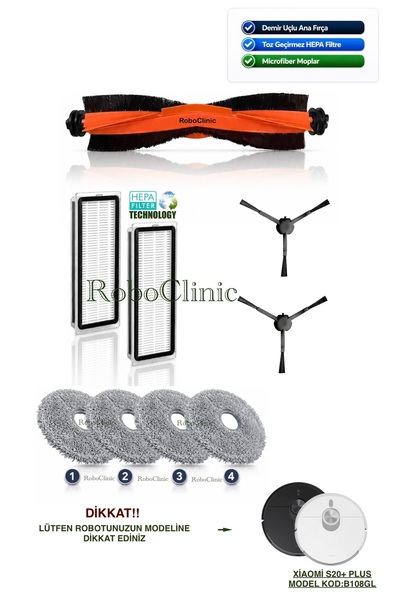 Roboclinic Xiaomi Robot Vacuum S20+/S20 Plus (Model Code: B108Gl) Compatible ...