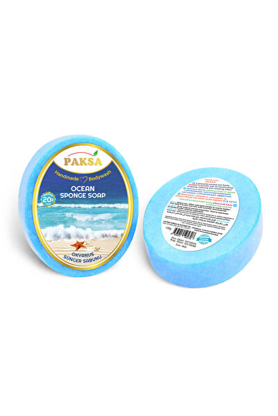 paksa Natural Ocean Handmade Sponge Shower Soap - Renewing Skincare, 125 Gr