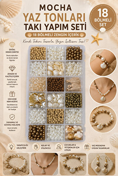 By MO Accessories Set de perle și mărgele cu 18 compartimente |   Design eleg...