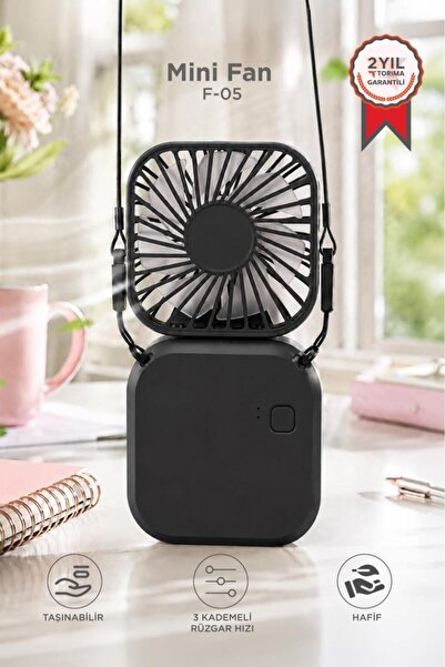 Torima F-05 Mini Fan Tutmalı Şarjlı 3 Kademeli Vantilatör Klima Soğutucu Fan ...