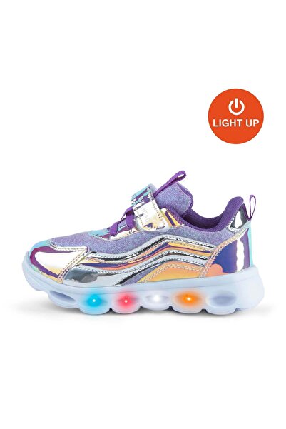 Trio Shıny Hologram Baby Girl & Kids Illuminated Sneaker Shoes Buck4246