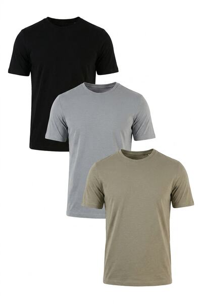 Buratti Cotton Regular Fit Crew Neck 3 Pack t Shirt Men's t Shirt 59020204S3