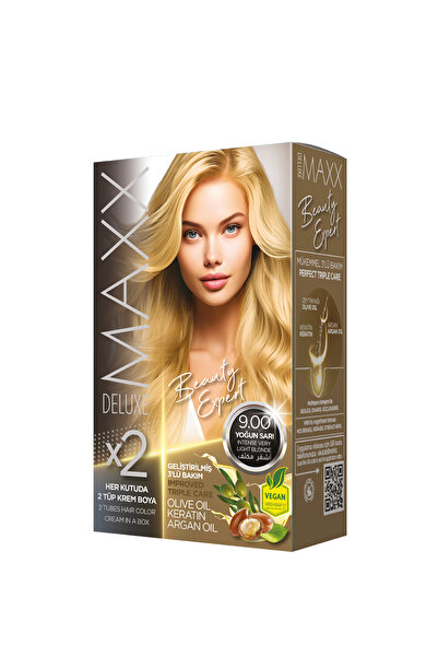MAXX DELUXE Beauty Expert Set Saç Boyası 9.00 Yoğun Sarı