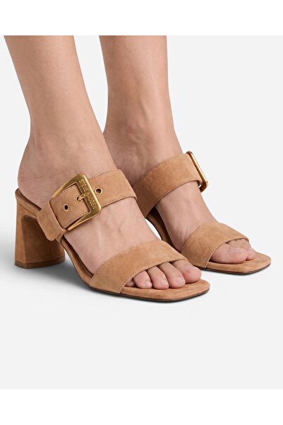 Steve Madden TORIANN CAMEL Kadın Camel Sued Topuklu Terlik TORIANN CAMEL