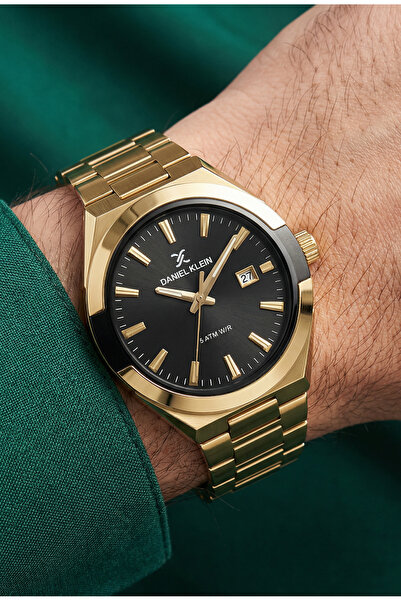 Daniel Klein Premium Gold Stainless Steel Watch for Men DK.1.14145-4