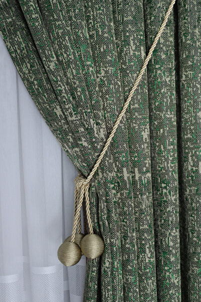 MebelPort Curtain Cortina Fon Jacquard Model Perla Aripă dublă .plisată (1 X 3)
