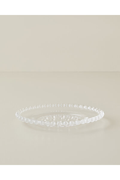 English Home Bubbles Glass Pasta Plate 19 cm Transparent