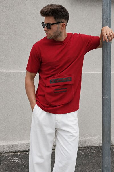 Madmext Štampano Claret Red T-shirt 5359