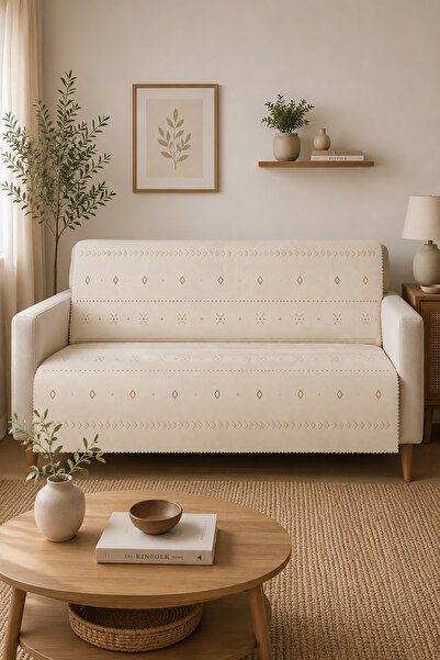 GECE HOME Çok Amaçlı Modern Bohem Kadife Koltuk Örtüsü,Çekyat Örtüsü Piknik Ö...