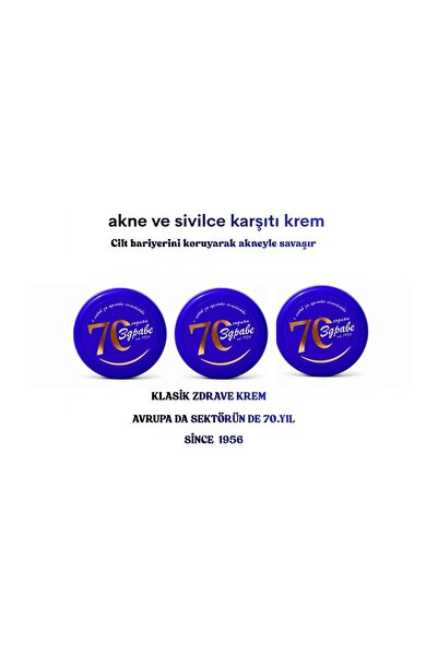 ZDRAVE 3 Adet Bitkisel Cilt Sivilce Leke Kremi