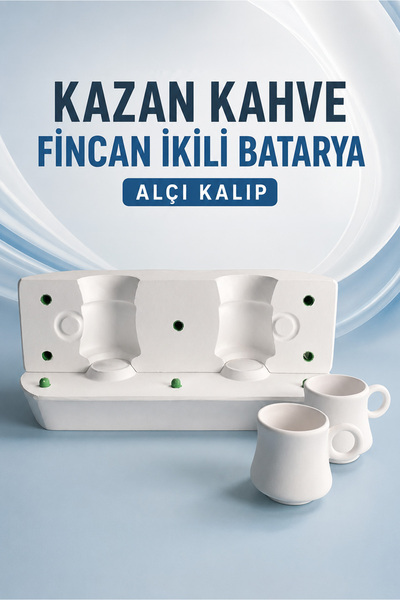 Ref-San Kazan Fincan Ikili Batarya | Alçı Kalıp