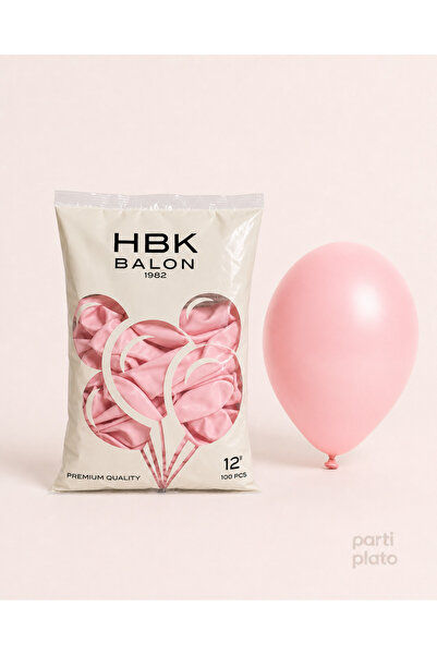 HBK Balon Balon Tek Renk 12" 100'lü Pembe HBK