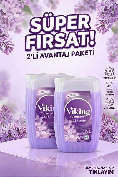 Viking Soft Çamaşır Yumuşatıcısı Leylak Ve Lavanta 5 Lt - 2 Adet