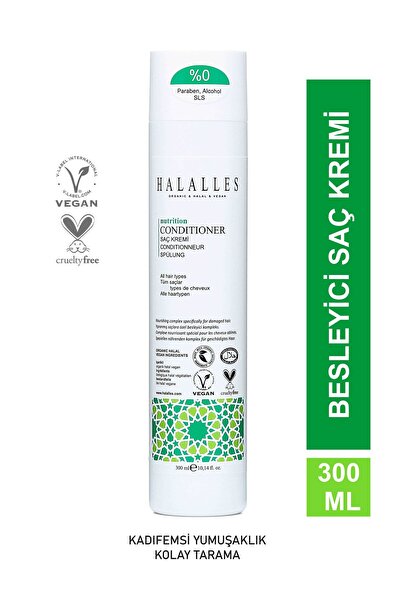 Halalles Besleyici Bakım Saç Kremi Shea Yağı Vitamin Biotin ve Amino Asit İçe...