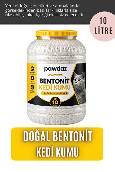 pawdaz Doğal, Topaklanan, Bentonit Kedi Kumu 10 Litre