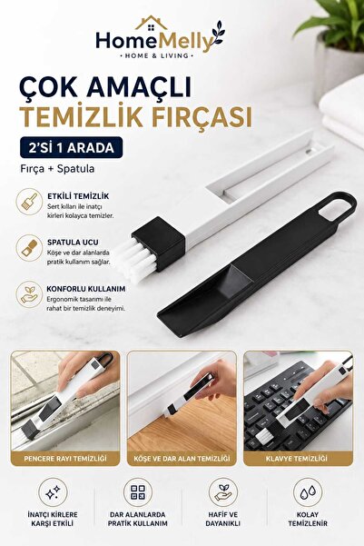 btm home 2-in-1 Window Track Cleaning Brush Keyboard Cleaning Tool Narrow Spa...