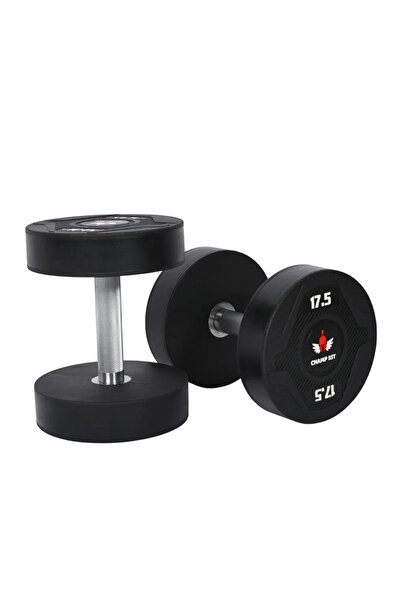 Champ Kit زوج دمبل دائري مطاطي بوزن ثابت 17.5 KG