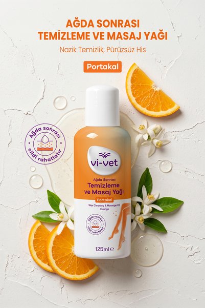 Vi-vet Wax Removal and Massage Oil 125ml Orange
