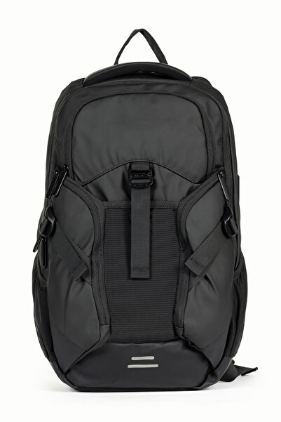 Necati Çanta Black 15.6 Inch Backpack with Laptop Compartment - Multi-Compart...